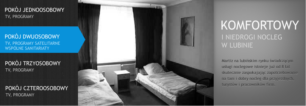 Pokój dwuosobowy - Hotel Martiz Lubin